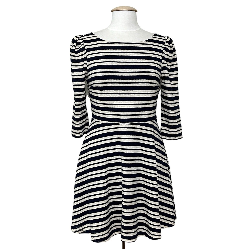 Gianni Bini Womens Dress M Navy Blue Stripe Classic Preppy Nautical Coastal NWT